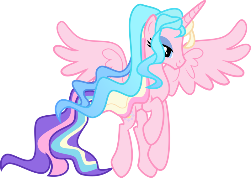 Size: 9320x6618 | Tagged: safe, artist:shootingstarsentry, derpibooru import, oc, oc:vega, unofficial characters only, alicorn, pony, absurd resolution, alicorn oc, base used, blue eyes, blue eyeshadow, blue mane, eyelashes, eyeshadow, female, female oc, flowing mane, flowing tail, horn, image, large wings, lidded eyes, long horn, long legs, long mane, long tail, looking down, makeup, mare, mare oc, multicolored mane, multicolored tail, pink coat, png, profile, purple tail, show accurate, simple background, slender, smiling, solo, spread wings, tail, thin, transparent background, vector, wavy mane, wavy tail, wings