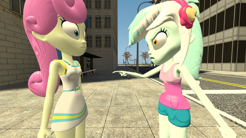 Size: 2048x1152 | Tagged: safe, artist:gaelgaming1, derpibooru import, bon bon, lyra heartstrings, sweetie drops, human, equestria girls, g4, 3d, female, image, png, source filmmaker