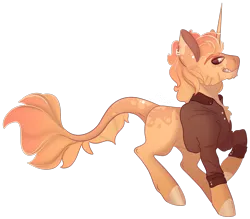 Size: 2073x1817 | Tagged: safe, artist:trashpanda czar, derpibooru import, oc, oc:golden ballad, pony, unicorn, button-up shirt, chest fluff, chin fluff, clothes, cloven hooves, coat markings, dress shirt, ear fluff, ear piercing, earring, eyebrow piercing, grin, horn, image, jewelry, long tail, male, piercing, png, shirt, sideburns, signature, simple background, smiling, stallion, tail, tail piercing, teeth, transparent background, unicorn oc