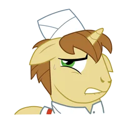 Size: 2560x2560 | Tagged: safe, derpibooru import, donut joe, pony, unicorn, derpibooru exclusive, horn, image, looking away, male, png, solo, stallion, vector, worried