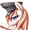 Size: 100x100 | Tagged: safe, artist:aryanne, edit, oc, oc:aryanne, unofficial characters only, anthro, earth pony, pony, aryan pony, avatar, cigarette, fascism, female, hat, heil, image, nazi, picture for breezies, png, salute, sieg heil, simple background, smoking, solo, starry eyes, transparent background, wingding eyes