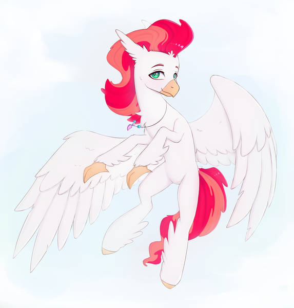 Size: 1941x2032 | Tagged: safe, artist:tanatos, derpibooru import, oc, hippogriff, g4, commission, hippogriff oc, image, png, simple background