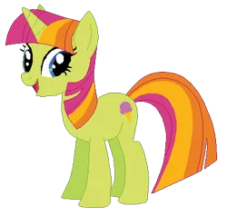 Size: 410x391 | Tagged: safe, artist:selenaede, artist:user15432, derpibooru import, sweetcream scoops, pony, unicorn, g4, base used, blue eyes, generation leap, green coat, horn, image, looking at you, multicolored mane, multicolored tail, not twilight sparkle, open mouth, open smile, png, recolor, simple background, smiling, solo, tail, transparent background