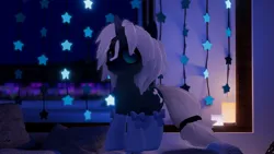 Size: 1920x1080 | Tagged: safe, artist:hattiezazu, derpibooru import, oc, oc:tenderness, pony, undead, unicorn, 3d, 3d model, clothes, horn, image, jpeg, leg warmers, solo, vrchat