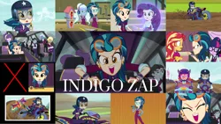 Size: 1280x721 | Tagged: safe, derpibooru import, edit, edited screencap, editor:quoterific, screencap, indigo zap, rarity, sci-twi, sugarcoat, sunset shimmer, twilight sparkle, human, equestria girls, g4, female, image, motorcycle, my little pony equestria girls: friendship games, png