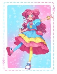 Size: 1154x1512 | Tagged: safe, artist:loyaldis, derpibooru import, pinkie pie, human, equestria girls, g4, humanized, image, png, solo