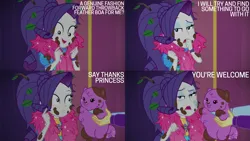 Size: 2000x1125 | Tagged: safe, derpibooru import, edit, edited screencap, editor:quoterific, screencap, rarity, supernova zap, dog, pomeranian, equestria girls, equestria girls series, g4, lost and pound, spoiler:eqg series (season 2), dirt, image, lost and pound: rarity, my little pony equestria girls: choose your own ending, png