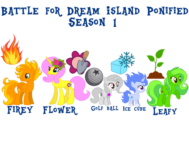 Size: 1032x774 | Tagged: safe, artist:meghan12345, derpibooru import, ponified, earth pony, pegasus, pony, unicorn, g4, battle for dream island, coat markings, cutie mark, eyeshadow, female, filly, firey (battle for dream island), flower, flower (battle for dream island), flower in hair, foal, folded wings, golf ball (battle for dream island), group, hairband, horn, ice cube (battle for dream island), image, leafy (battle for dream island), lidded eyes, makeup, male, mare, png, raised hoof, simple background, smiling, socks (coat marking), stallion, transparent background, wings