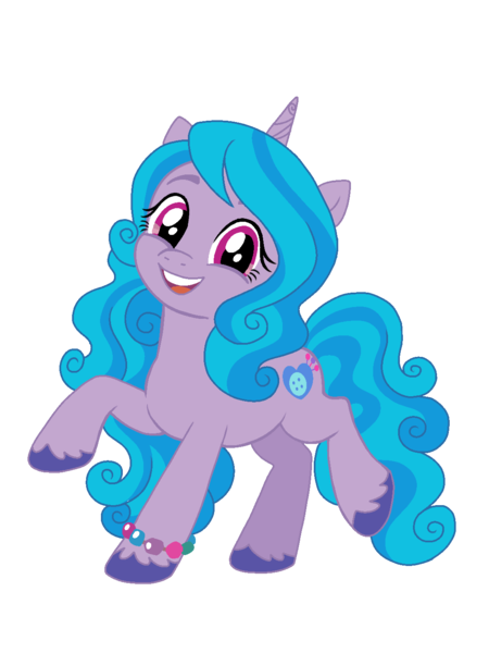 Size: 1080x1440 | Tagged: safe, artist:double_dove, derpibooru import, izzy moonbow, pony, unicorn, g4, g5, my little pony: a new generation, female, full body, g5 to g4, generation leap, hooves, horn, image, mare, png, simple background, smiling, solo, tail, transparent background, vector, vector trace