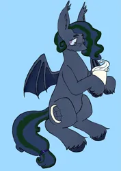 Size: 2133x3014 | Tagged: safe, artist:maggot, derpibooru import, oc, oc:doxy do, unofficial characters only, bat pony, bat pony oc, bat wings, eyelashes, eyeshadow, female, glasses, image, lidded eyes, makeup, next generation, next next generation, png, solo, unshorn fetlocks, wings