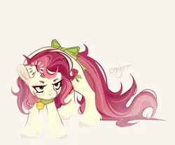 Size: 2400x2000 | Tagged: safe, artist:спирт, derpibooru import, roseluck, pony, behaving like a cat, bow, collar, commission, commissioner:doom9454, cute, image, meme, pet tag, png, ponified animal photo, pony pet, rosepet, standing, tail, tail bow