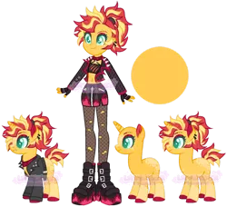 Size: 1280x1165 | Tagged: safe, artist:lavender-doodles, artist:strawberry-spritz, derpibooru import, sunset shimmer, pony, unicorn, equestria girls, g4, alternate hairstyle, base used, belly, belly button, belly piercing, boots, choker, clothes, cute, ear piercing, earring, eyebrow piercing, eyeshadow, female, fingerless gloves, freckles, gloves, high heel boots, horn, image, jacket, jewelry, leather, leather jacket, lip piercing, makeup, mare, markings, nose piercing, nose ring, piercing, platform boots, png, ripped stockings, scar, shimmerbetes, shoes, short shirt, simple background, skirt, snake bites, socks, solo, stockings, thigh highs, torn clothes, transparent background, watermark