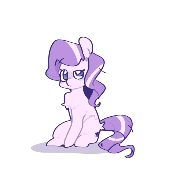 Size: 1200x1200 | Tagged: safe, artist:wogangtidemofashaonua, derpibooru import, diamond tiara, earth pony, pony, chest fluff, female, filly, foal, image, jpeg, looking at you, simple background, sitting, solo, white background