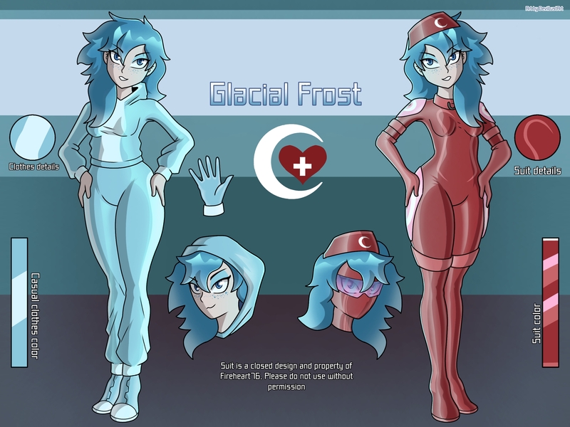 Size: 2733x2050 | Tagged: safe, artist:devillustart, derpibooru import, oc, oc:glacial frost(fireverse), human, equestria girls, g4, alternate universe, clothes, fireheart76's latex suit design, gloves, humanized, humanized oc, image, jpeg, latex, latex boots, latex gloves, latex suit, prisoners of the moon, reference sheet, rubber, rubber suit