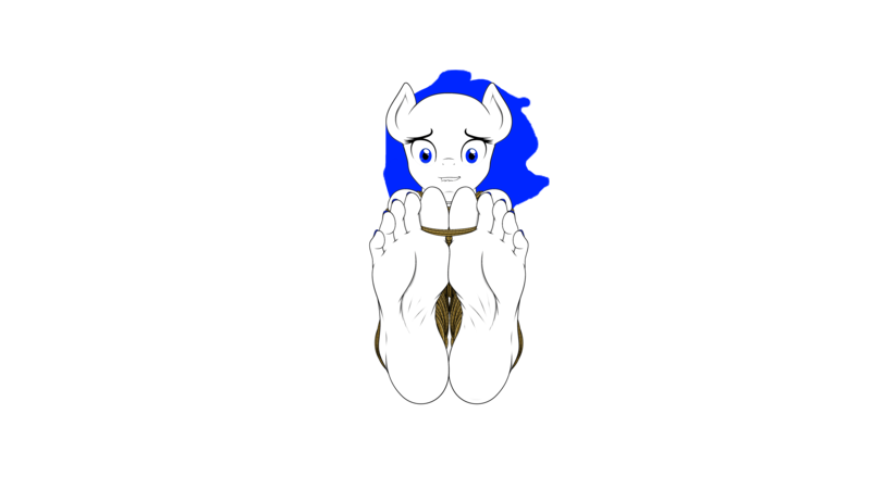 Size: 5760x3240 | Tagged: suggestive, artist:jc2000, artist:tklninja, derpibooru import, oc, oc:jc, unofficial characters only, anthro, earth pony, plantigrade anthro, barefoot, base used, bondage, earth pony oc, feet, fetish, foot fetish, foot focus, image, png, rope, rope bondage, solo