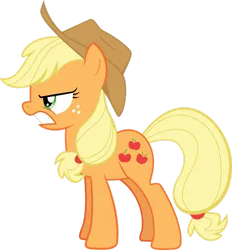 Size: 1280x1379 | Tagged: safe, artist:yellowdash1998v2, derpibooru import, applejack, earth pony, pony, g4, applejack's hat, cowboy hat, furious, gritted teeth, hat, image, png, simple background, solo, teeth, trade ya!, transparent background, vector