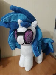 Size: 3000x4000 | Tagged: safe, artist:jbond, derpibooru import, vinyl scratch, pony, unicorn, g4, female, handmade, horn, image, irl, jpeg, mare, photo, plushie, solo