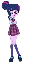 Size: 1900x3649 | Tagged: safe, artist:gmaplay, derpibooru import, sci-twi, twilight sparkle, equestria girls, g4, clothes, crystal prep academy, crystal prep academy uniform, crystal prep shadowbolts, image, my little pony equestria girls: friendship games, necktie, png, school tie, school uniform, schoolgirl, simple background, singing, solo, transparent background