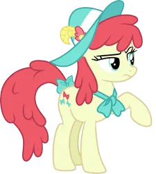 Size: 3000x3329 | Tagged: safe, artist:cloudy glow, derpibooru import, crimson cream, fashion statement, mare e. belle, earth pony, pony, g4, female, image, mare, png, simple background, solo, transparent background, vector