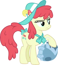 Size: 3000x3329 | Tagged: safe, artist:cloudy glow, derpibooru import, crimson cream, fashion statement, mare e. belle, earth pony, pony, g4, female, image, mare, png, simple background, solo, transparent background, vector