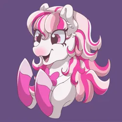 Size: 1397x1397 | Tagged: safe, artist:cupute, derpibooru import, pony, blue background, candi (wild manes), cute, female, image, jpeg, mare, open mouth, simple background, solo, wild manes