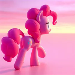 Size: 1024x1024 | Tagged: safe, ai content, derpibooru import, machine learning generated, pinkie pie, earth pony, g4, bubblegum, food, gum, image, jpeg, prompter:pinkiepiepics