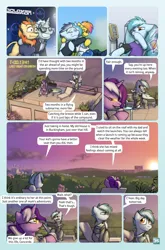 Size: 2079x3142 | Tagged: safe, artist:captainhoers, derpibooru import, soarin', spitfire, oc, oc:aurora (hoers), oc:concorde, oc:crystal clear (hoers), oc:rosetta (stardust), pegasus, pony, unicorn, comic:stardust:the sky belongs to no one, g4, :i, blood pressure, comic, crying, dialogue, female, freckles, grin, high res, horn, hug, image, jpeg, liquid pride, male, mare, offspring, older, older soarin', older spitfire, parent:soarin', parent:spitfire, parents:soarinfire, side hug, smiling, speech bubble, stallion, sunglasses, sunset