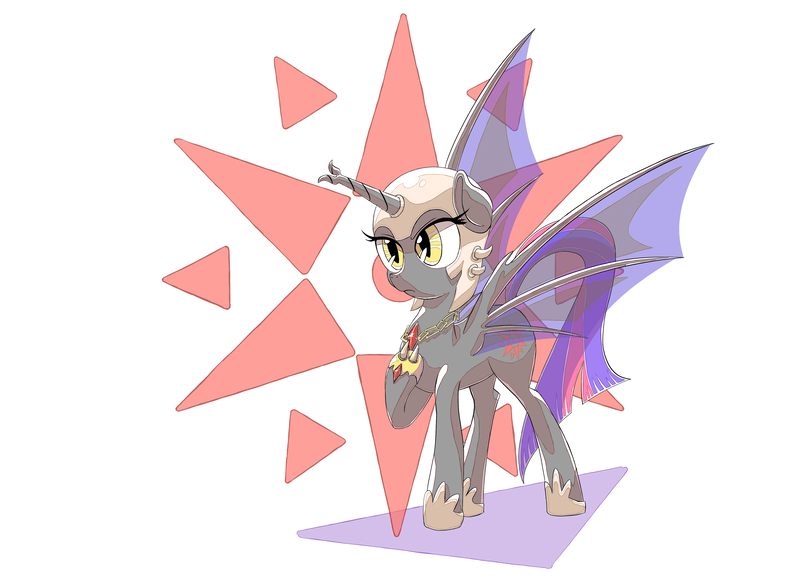 Size: 4400x3200 | Tagged: safe, artist:hananpacha, derpibooru import, oc, oc:fallenlight, unofficial characters only, alicorn, bat pony, bat pony alicorn, pony, bat wings, horn, image, jpeg, solo, wings