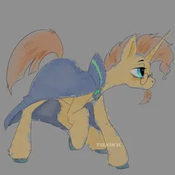 Size: 3000x3000 | Tagged: safe, artist:toxikil, derpibooru import, sunburst, pony, unicorn, g4, bags under eyes, cape, clothes, facial hair, goatee, horn, image, messy mane, png, raised hoof, short hair, short mane, simple background, sketch, sketch dump, solo