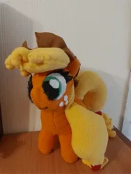 Size: 3000x4000 | Tagged: safe, artist:jbond, derpibooru import, applejack, earth pony, pony, g4, bow, female, freckles, handmade, hat, image, irl, jpeg, mare, photo, plushie, solo