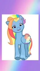 Size: 564x1002 | Tagged: safe, artist:oljapisanik, derpibooru import, rainbow dash, pegasus, pony, g4, g5, colored wings, female, g4 to g5, g5 concept leaks, generation leap, image, jpeg, mare, multicolored hair, multicolored wings, rainbow dash (g5 concept leak), rainbow hair, rainbow wings, solo, spread wings, wings