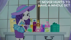 Size: 1192x670 | Tagged: safe, derpibooru import, editor:quoterific, rarity, camping must-haves, equestria girls, g4, spoiler:eqg series (season 2), image, jpeg, my little pony equestria girls: better together, solo