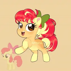 Size: 1440x1440 | Tagged: safe, artist:gigikittydays, derpibooru import, apple bloom, adorabloom, alternate design, image, jpeg, obtrusive watermark, twitterina design, watermark