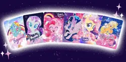 Size: 750x370 | Tagged: safe, derpibooru import, official, applejack, fluttershy, pinkie pie, rainbow dash, rarity, twilight sparkle, twilight sparkle (alicorn), alicorn, g4, china, cloud, collaboration, commercial, dairy queen, dq, food, image, jpeg, jumping, mane six, merchandise, night, rainbow, spread wings, stars, weixin, wings