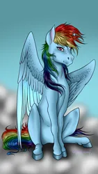 Size: 640x1136 | Tagged: safe, artist:crazyaniknowit, derpibooru import, rainbow dash, pony, image, png, solo