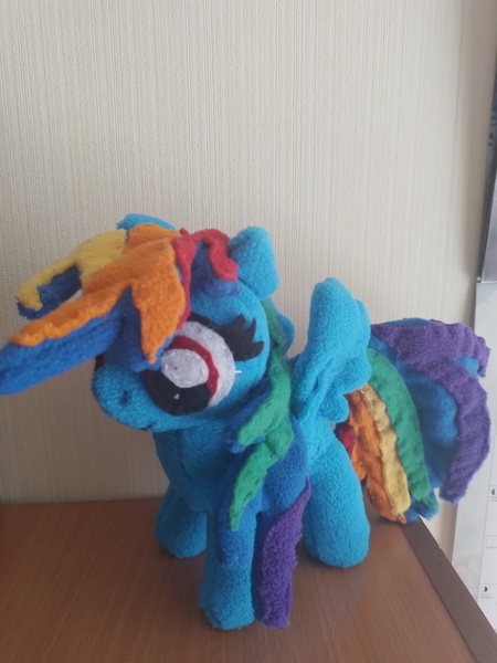 Size: 3000x4000 | Tagged: safe, artist:jbond, derpibooru import, rainbow dash, pegasus, pony, g4, cute, female, handmade, image, irl, jpeg, mare, photo, plushie, solo