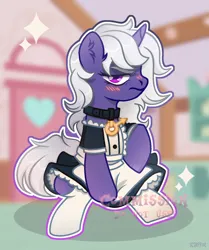 Size: 1920x2300 | Tagged: safe, artist:scarffist, derpibooru import, oc, unofficial characters only, pony, unicorn, base used, clothes, commission, cute, horn, image, long hair, long mane, maid, pink eyes, png, socks, solo, sparkles, stockings, thigh highs, ych result