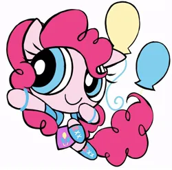 Size: 746x738 | Tagged: safe, artist:qianjibahe, derpibooru import, pinkie pie, anthro, earth pony, g4, clothes, female, image, jpeg, solo, style emulation, the powerpuff girls