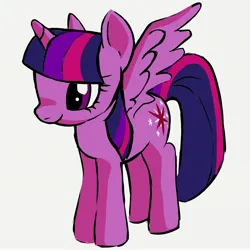 Size: 2362x2362 | Tagged: safe, artist:qianjibahe, derpibooru import, twilight sparkle, twilight sparkle (alicorn), alicorn, pony, female, image, jpeg, mare, simple background, solo, white background