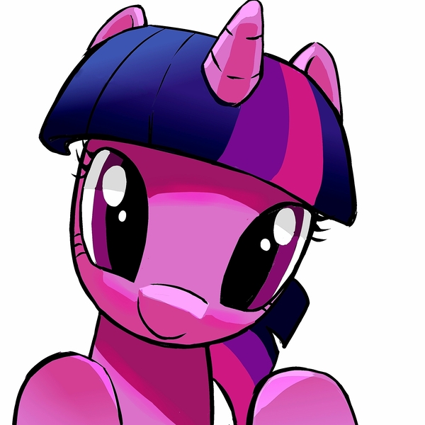 Size: 2362x2362 | Tagged: safe, artist:qianjibahe, derpibooru import, twilight sparkle, pony, bust, female, image, jpeg, mare, simple background, white background