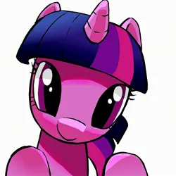 Size: 2362x2362 | Tagged: safe, artist:qianjibahe, derpibooru import, twilight sparkle, pony, bust, female, image, jpeg, mare, simple background, white background