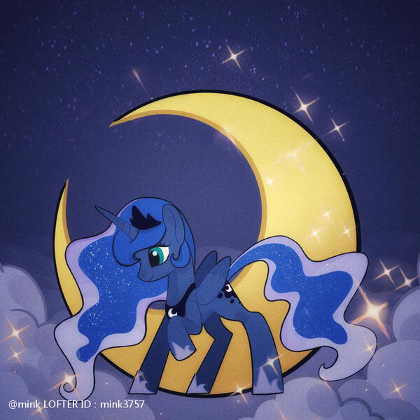 Size: 750x750 | Tagged: safe, artist:mink, derpibooru import, princess luna, alicorn, pony, image, jpeg, solo