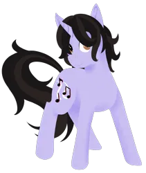 Size: 1600x1900 | Tagged: safe, artist:squeezymouse, derpibooru import, ponified, pony, unicorn, brendon urie, derpibooru exclusive, gift art, hair over one eye, horn, image, lineless, looking up, panic! at the disco, png, simple background, solo, standing, transparent background