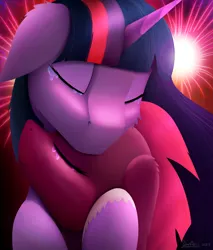 Size: 1700x2000 | Tagged: safe, artist:itssim, derpibooru import, tempest shadow, twilight sparkle, pony, unicorn, g4, cheek fluff, crying, cuddling, duo, duo female, ear fluff, eyes closed, female, fireworks, floppy ears, horn, hug, image, jpeg, lesbian, mare, nuzzling, ship:tempestlight, shipping, teary eyes, wind, windswept mane