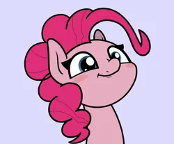 Size: 2048x1696 | Tagged: safe, artist:ewoudcponies, derpibooru import, pinkie pie, earth pony, pony, g4, blush sticker, blushing, cute, diapinkes, female, image, mare, png, purple background, simple background, smiling, solo