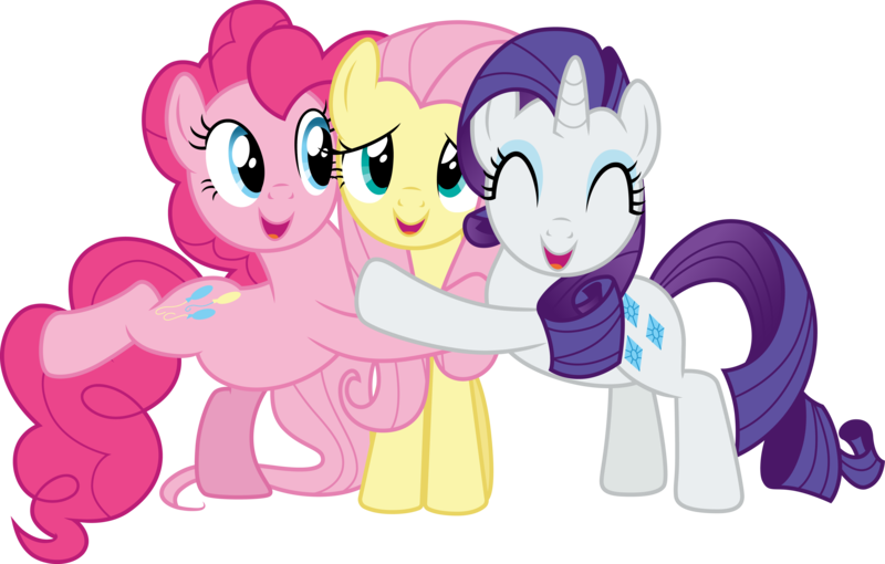 Size: 4704x3000 | Tagged: safe, artist:cloudy glow, derpibooru import, fluttershy, pinkie pie, rarity, earth pony, pegasus, pony, unicorn, g4, putting your hoof down, female, horn, image, mare, png, simple background, transparent background, trio, trio female, vector