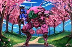 Size: 4309x2850 | Tagged: safe, artist:pridark, derpibooru import, ponified, earth pony, pony, dva(overwatch), image, mecha, overwatch, png, solo