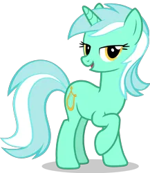 Size: 3467x4000 | Tagged: artist needed, safe, derpibooru import, lyra heartstrings, pony, unicorn, g4, leak, absurd resolution, flash asset, high res, horn, image, lidded eyes, png, show accurate, simple background, smiling, transparent background, vector