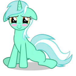 Size: 4000x3966 | Tagged: artist needed, safe, derpibooru import, lyra heartstrings, pony, unicorn, absurd resolution, blushing, cute, high res, horn, image, looking at you, lyrabetes, png, show accurate, simple background, sitting, smiling, transparent background, vector