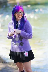 Size: 1329x2000 | Tagged: safe, derpibooru import, twilight sparkle, human, g4, 2013, clothes, cosplay, costume, glasses, image, irl, irl human, jpeg, photo, solo